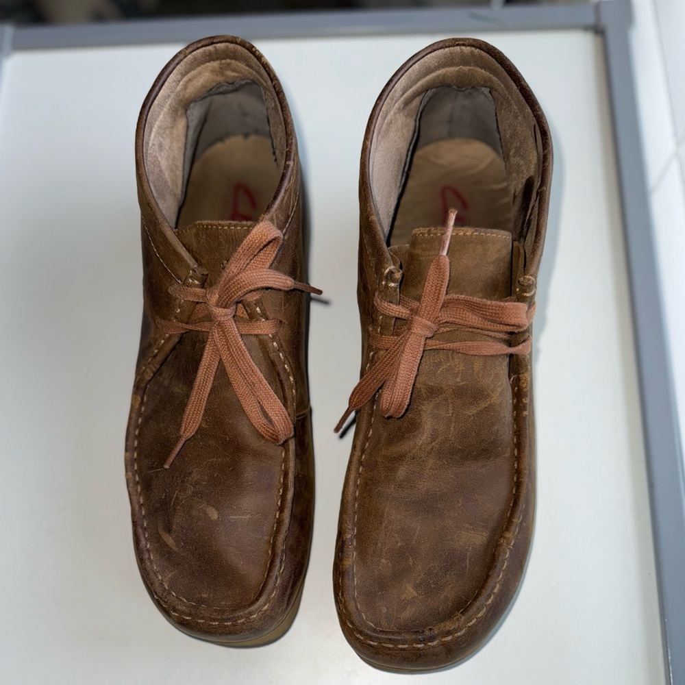 Clarks Brown Leather Chukka Boots